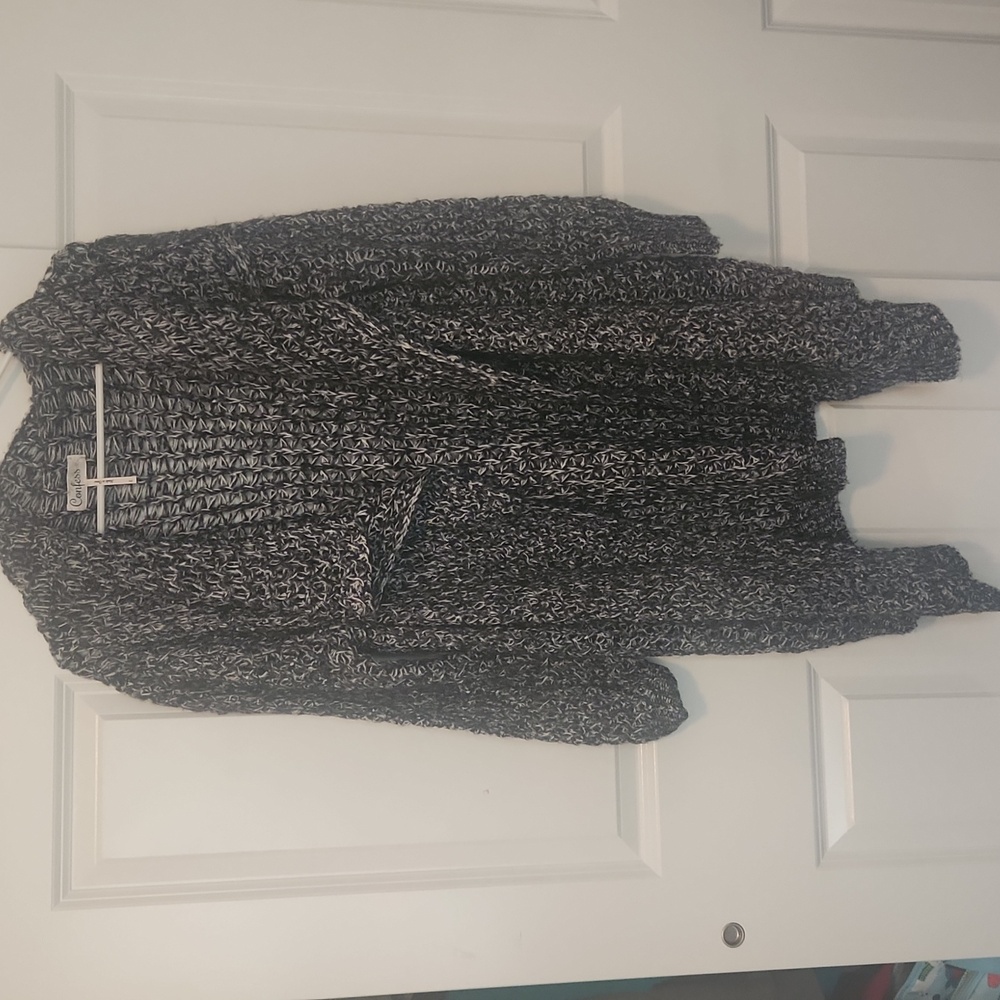 Black and white cardigan